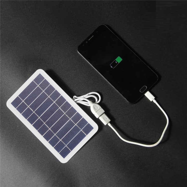 2W 5V Monocrystalline Silicon Solar Panel USB Charger Portable Outdoor Power Bank for Camping Hiking