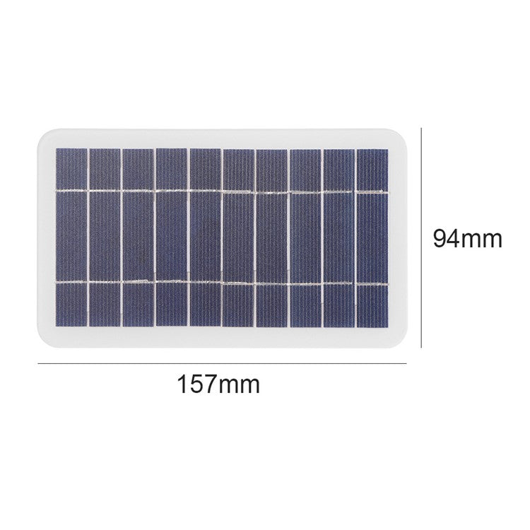 2W 5V Monocrystalline Silicon Solar Panel USB Charger Portable Outdoor Power Bank for Camping Hiking