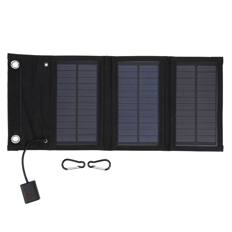 8W Foldable Solar Panel Monocrystalline Silicon Portable Outdoor Phone Solar Charger Power Bank