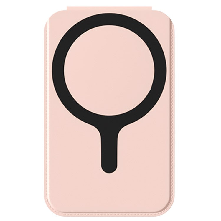 Magnetic Folding Phone Kickstand with Mirror, Lightweight Thin Cell Phone Stick on Card Holder - Pink