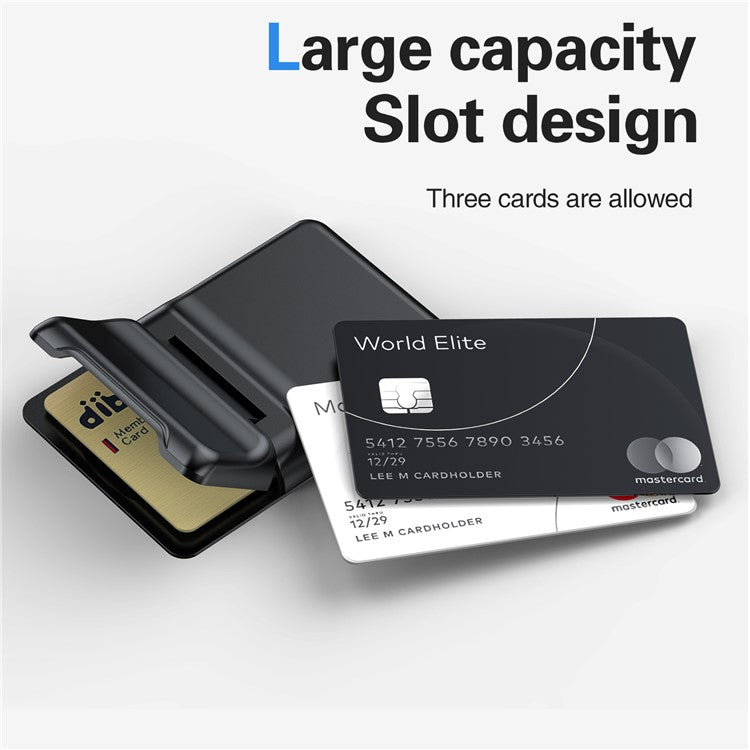 For iPhone 12-15 Series Magnetic Card Holder with Kickstand Compatible with MagSafe - Black