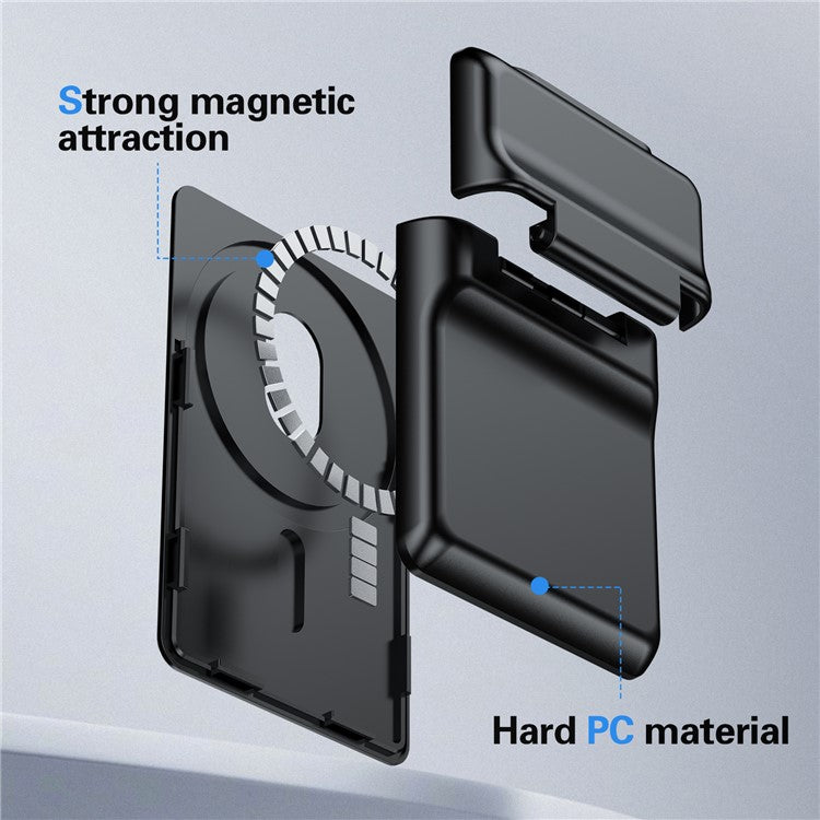 For iPhone 12-15 Series Magnetic Card Holder with Kickstand Compatible with MagSafe - Black