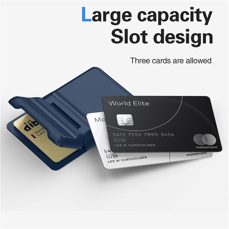 For iPhone 12-15 Series Magnetic Card Holder with Kickstand Compatible with MagSafe - Dark Blue