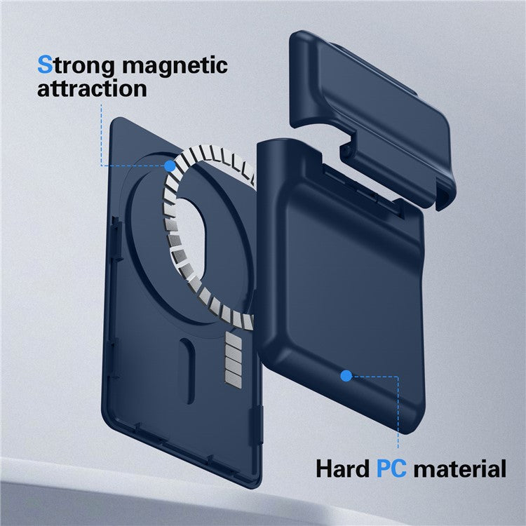 For iPhone 12-15 Series Magnetic Card Holder with Kickstand Compatible with MagSafe - Dark Blue