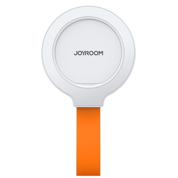 JOYROOM JR-ZS393 Suction Cup Mobile Phone Magnetic Holder for iPhone 16 / 16 Plus / 16 Pro / 16 Pro Max Mirror Wall Mount Phone Holder - White+Orange