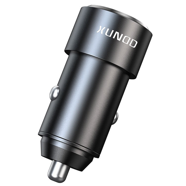 XUNDD XDCH-067 Type-C + USB Phone Fast Charging Adapter Aluminum Alloy Car Charger