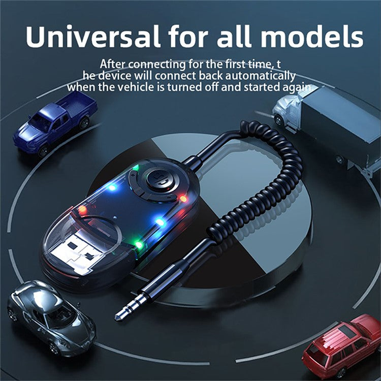 W9 USB Bluetooth 5.3 Adapter Wireless Audio Receiver Car Bluetooth Music Receiver