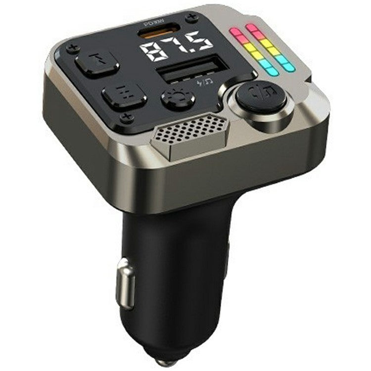 C68 Bluetooth FM Transmitter Car Adapter PD 30W Dual Port Car Charger Music Player Hands-Free Call