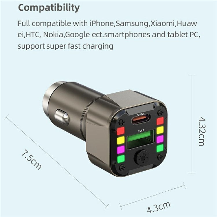 K24 Car Charger PD 30W QC 3.0 Super Charger Dual Ports Car Charging Adapter for iPhone  /  Samsung  /  Huawei