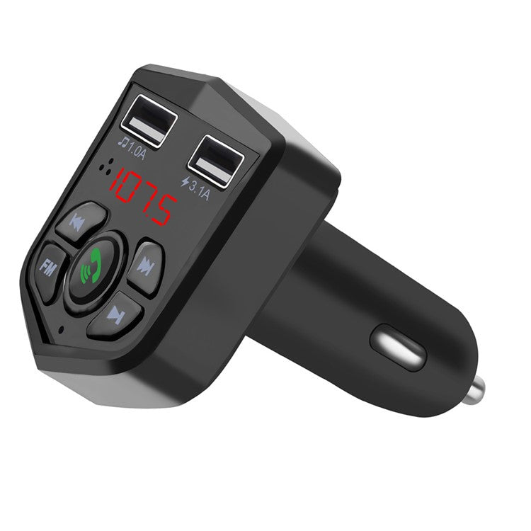 803 Bluetooth FM MP3 Player Bluetooth Calls Car Charger Hands-Free Calls Music Player Cigarette Lighter Adapter Support Bluetooth/TF Card/U Disk