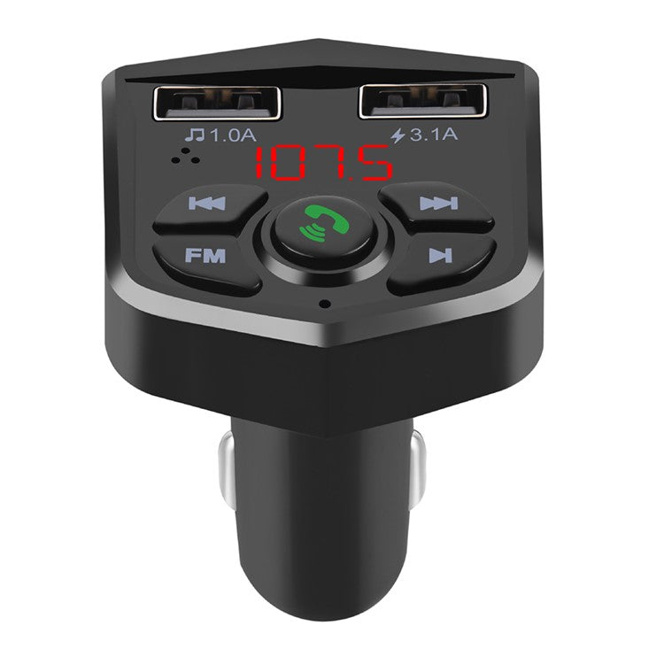 803 Bluetooth FM MP3 Player Bluetooth Calls Car Charger Hands-Free Calls Music Player Cigarette Lighter Adapter Support Bluetooth/TF Card/U Disk