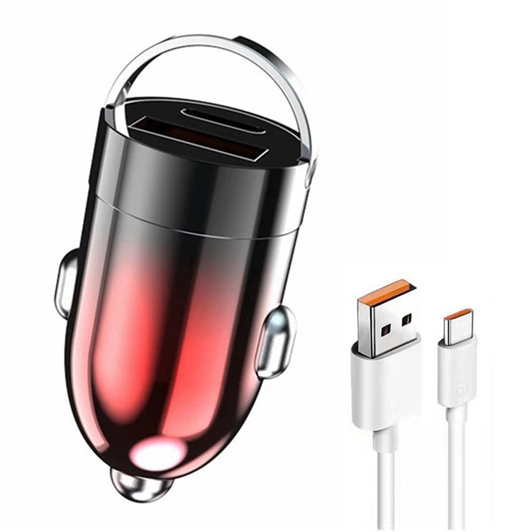 G20JB  M100W+PD 20W Car Charger with 6A Fast Charging Cable Phone Charging Adapter for 12-24V Car