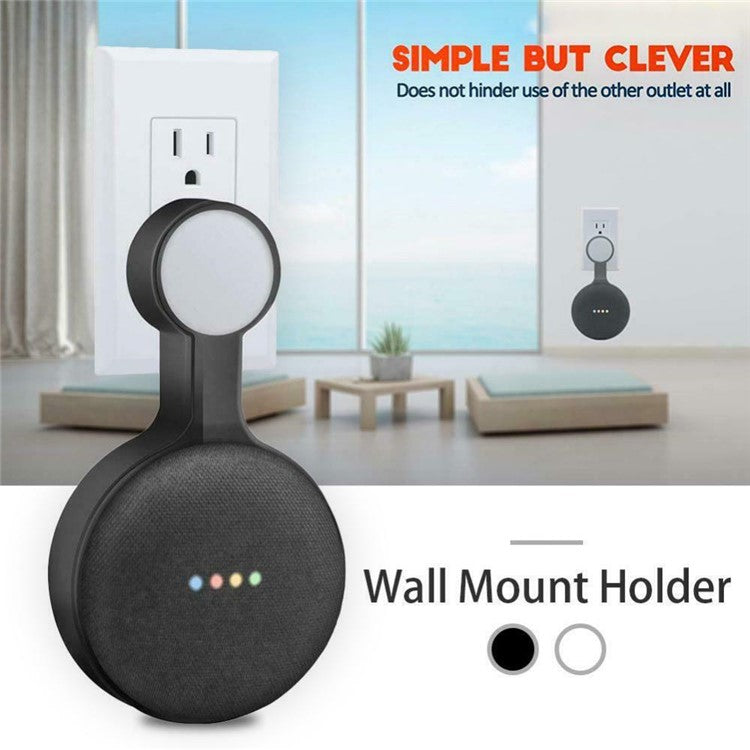 Wall-mounted Holder Wall-mounted Speaker Bracket Socket Accessory for Google Home Mini Smart Speaker - Black