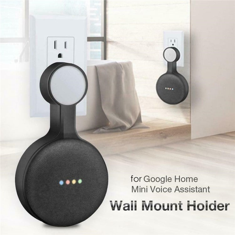 Wall-mounted Holder Wall-mounted Speaker Bracket Socket Accessory for Google Home Mini Smart Speaker - Black