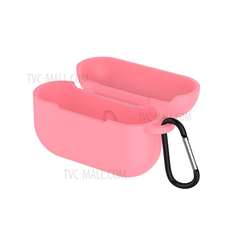 Solid Color Wireless Earphone Silicone Protective Case Cover for Airpods Pro - Pink