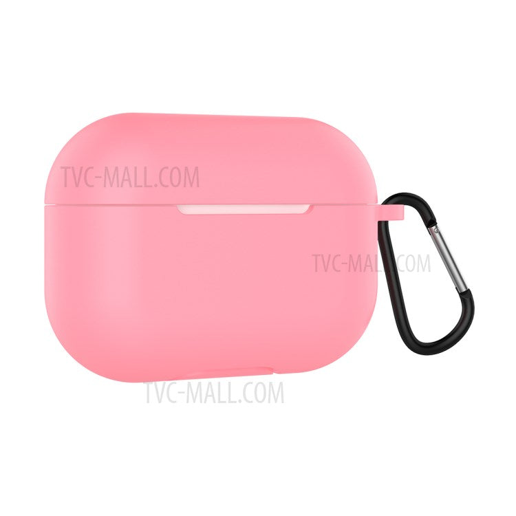 Solid Color Wireless Earphone Silicone Protective Case Cover for Airpods Pro - Pink