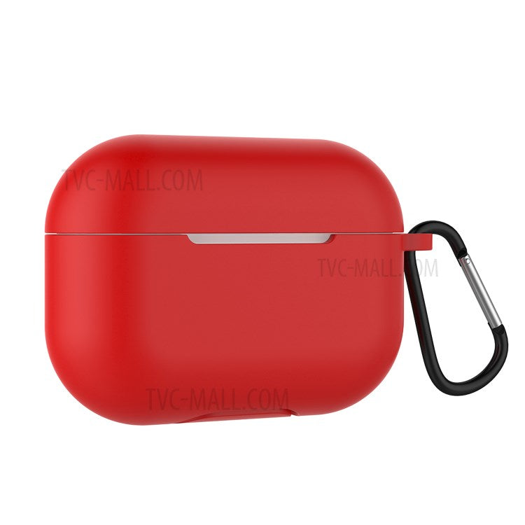 Solid Color Wireless Earphone Silicone Protective Case Cover for Airpods Pro - Red