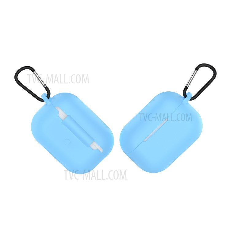 Solid Color Wireless Earphone Silicone Protective Case Cover for Airpods Pro - Sky Blue