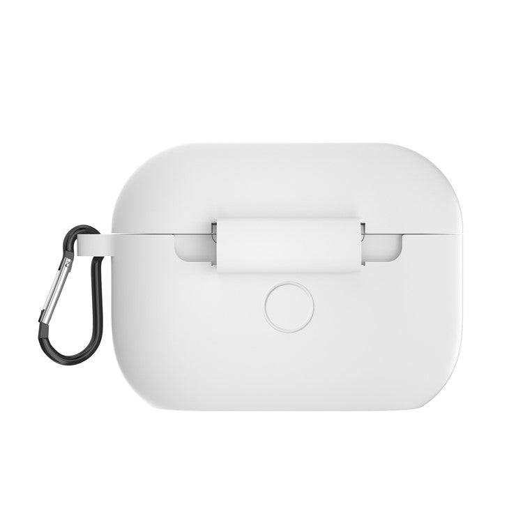 For Apple AirPods Pro Silicone Case with Buckle - White