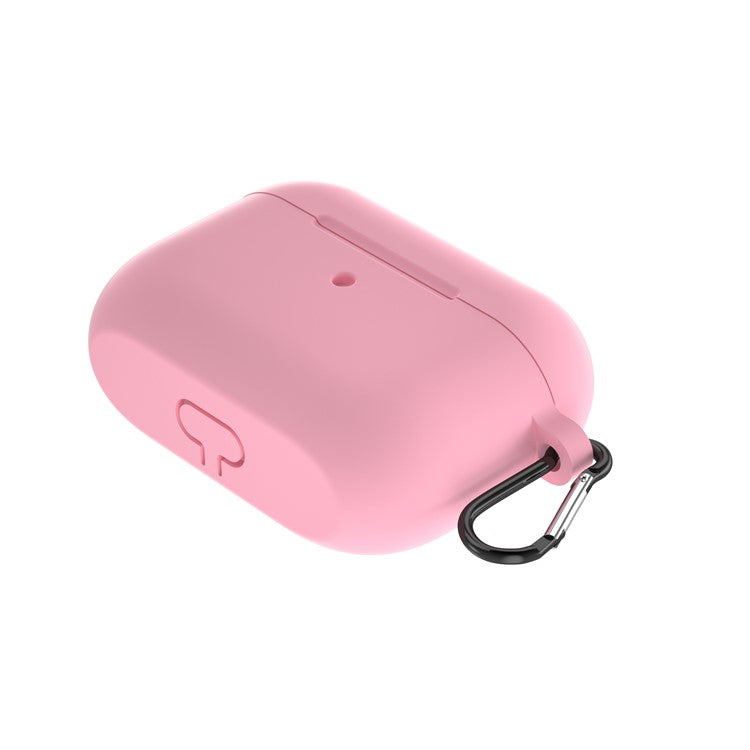 For Apple AirPods Pro Silicone Case with Buckle - Pink