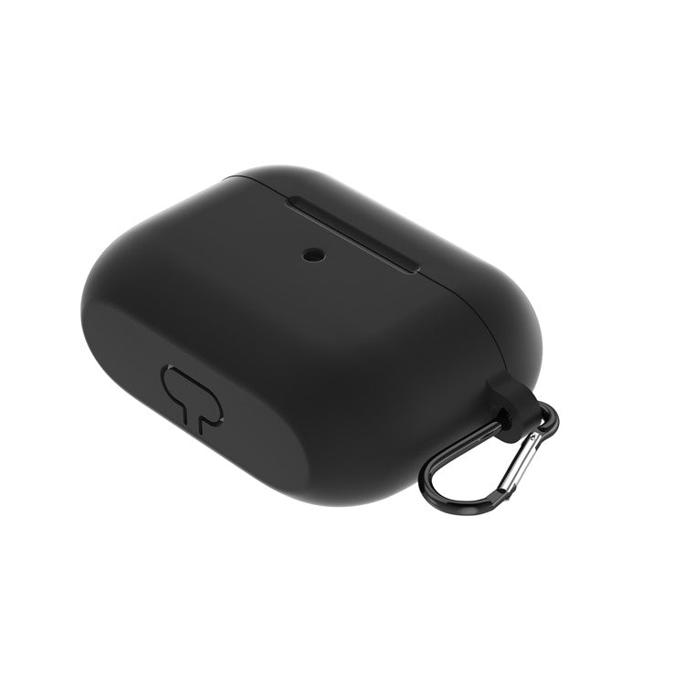 For Apple AirPods Pro Silicone Case with Buckle - Black