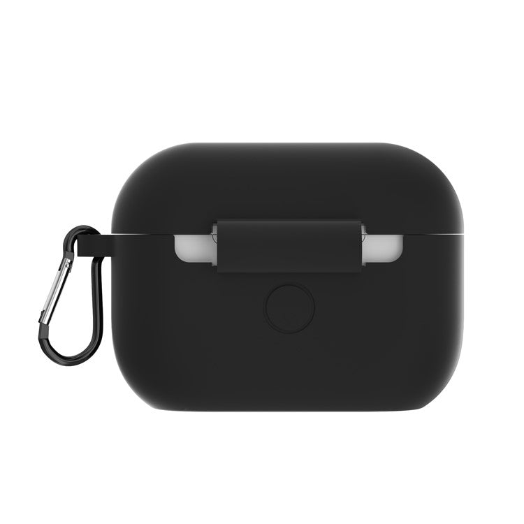 For Apple AirPods Pro Silicone Case with Buckle - Black