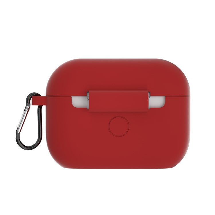 For Apple AirPods Pro Silicone Case with Buckle - Red