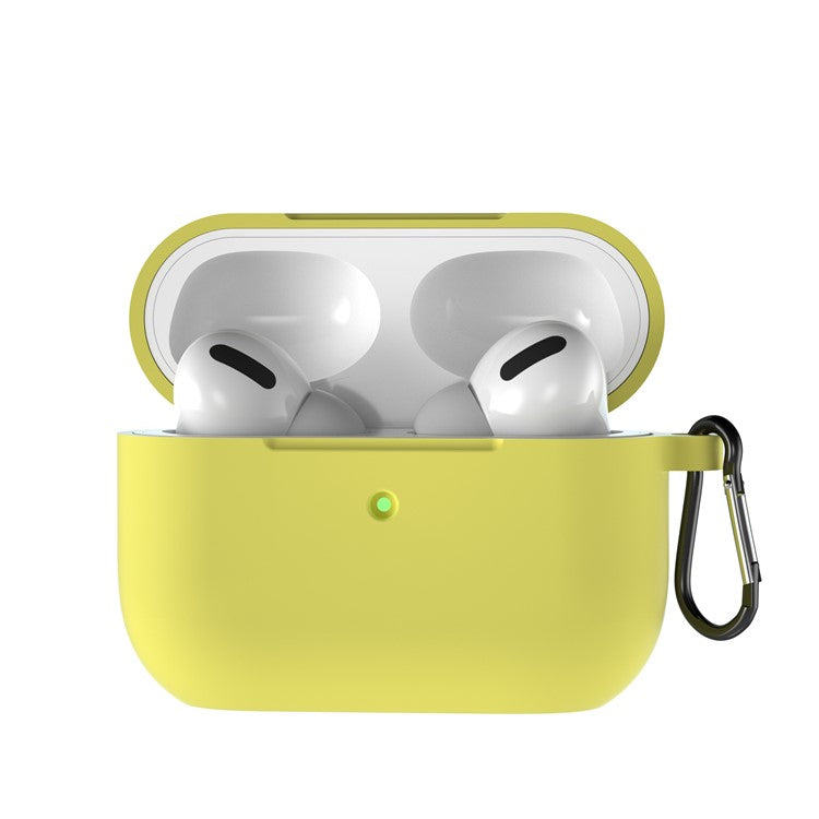 For Apple AirPods Pro Silicone Case with Buckle - Yellow