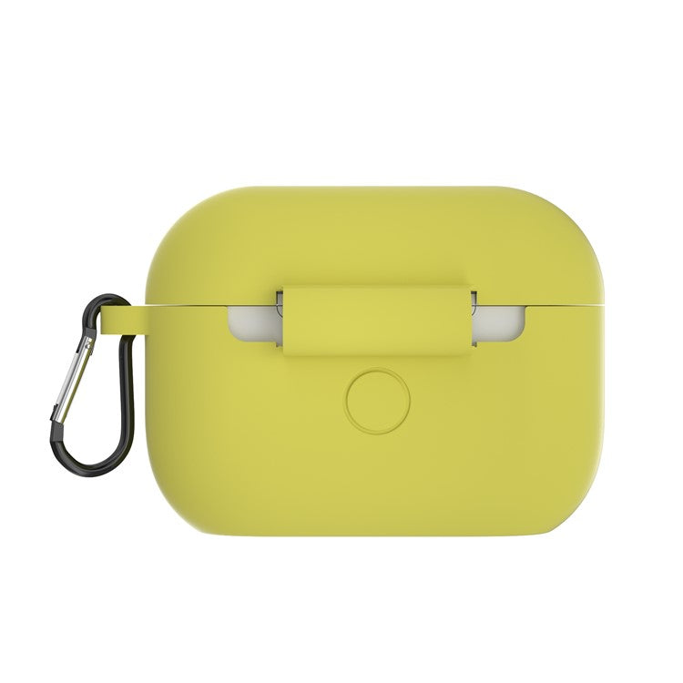 For Apple AirPods Pro Silicone Case with Buckle - Yellow