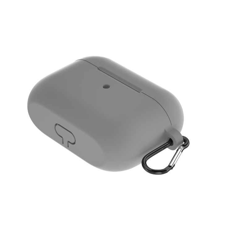 For Apple AirPods Pro Silicone Case with Buckle - Grey