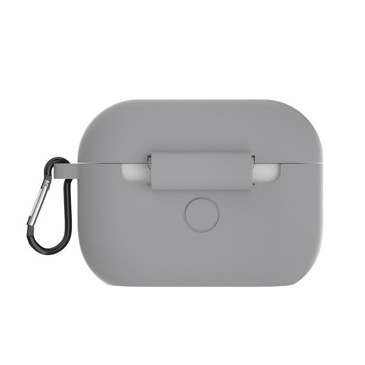 For Apple AirPods Pro Silicone Case with Buckle - Grey