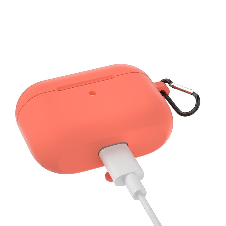 For Apple AirPods Pro Silicone Case with Buckle - Orange