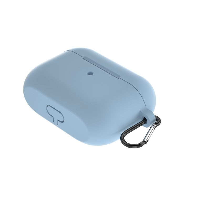 For Apple AirPods Pro Silicone Case with Buckle - Baby Blue