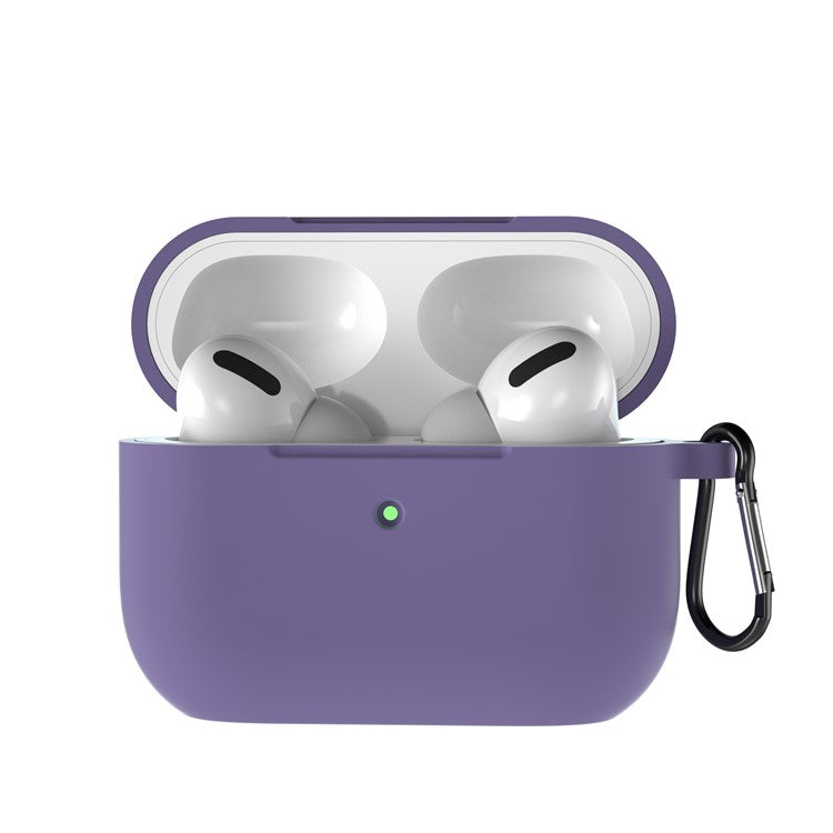 For Apple AirPods Pro Silicone Case with Buckle - Purple