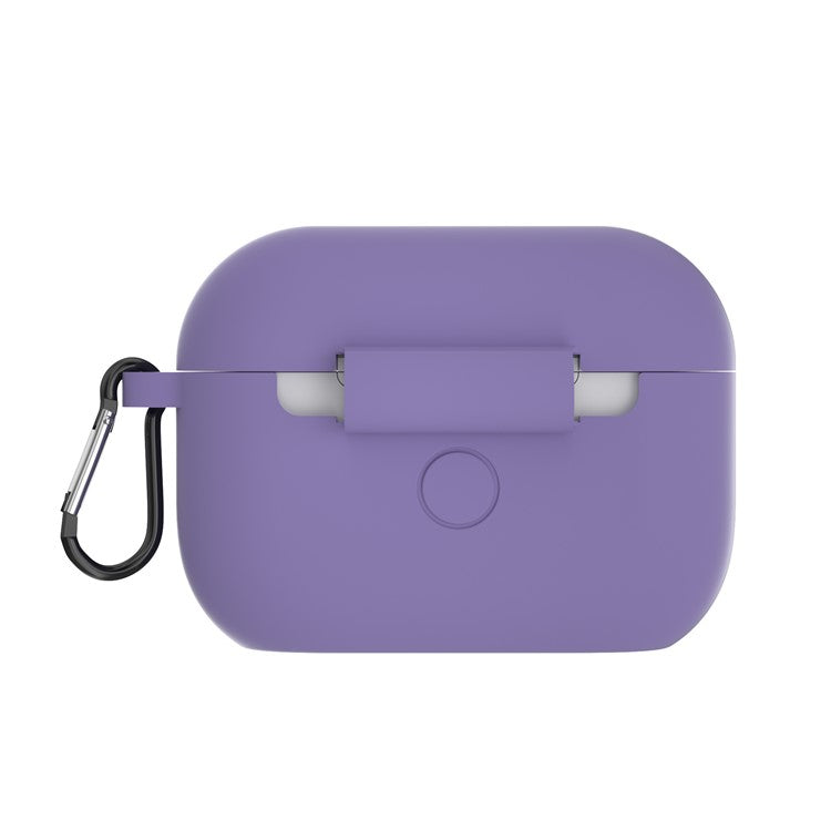 For Apple AirPods Pro Silicone Case with Buckle - Purple