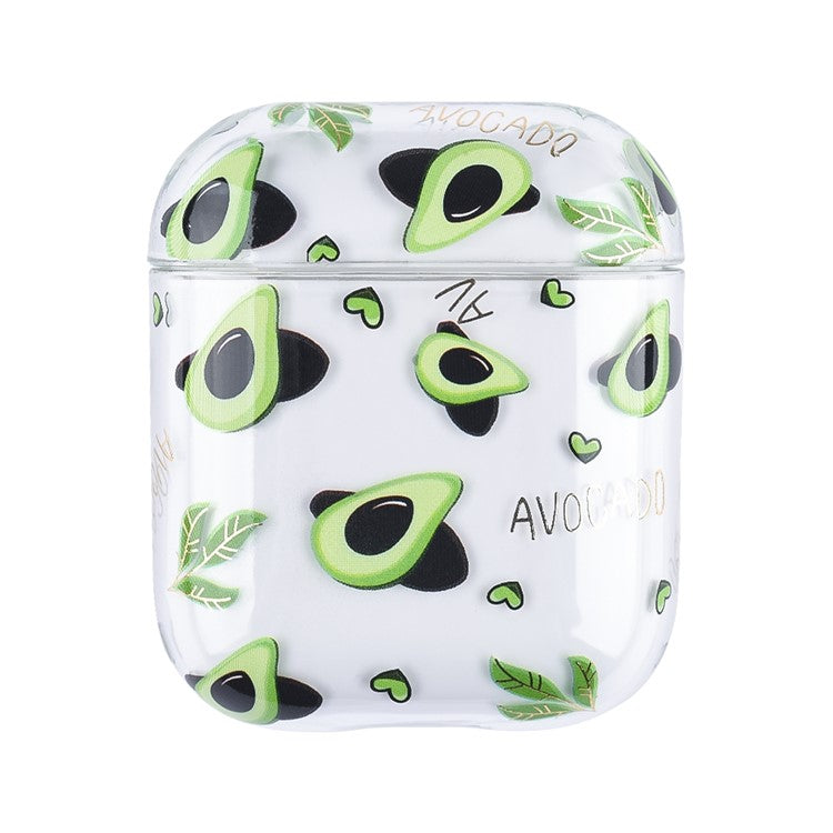 Fruit Pattern Printing PC Protective Case for Apple AirPods with Charging Case (2019)/(2016) / AirPods with Wireless Charging Case (2019) - Avocado