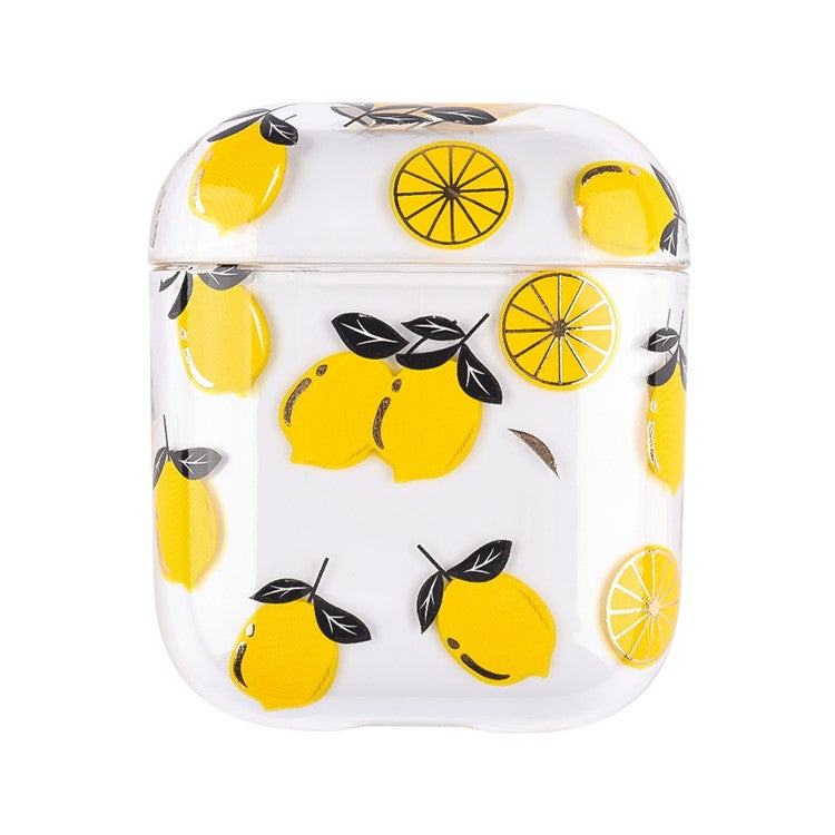 Fruit Pattern Printing PC Protective Case for Apple AirPods with Charging Case (2019)/(2016) / AirPods with Wireless Charging Case (2019) - Lemon