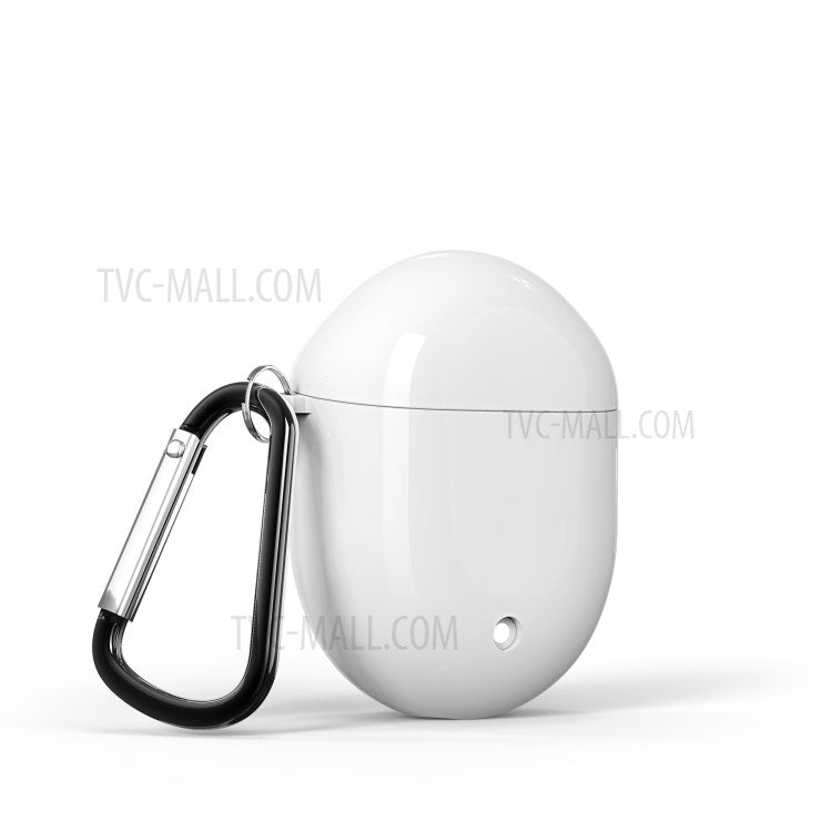 Solid Color TPU Case with Carabiner for Google Pixel Buds 2  - White