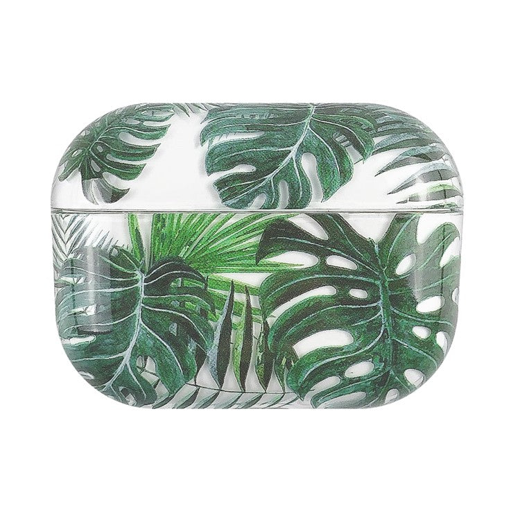 Fruits Printing Skin PC Clear Case for Apple AirPods Pro - Green Leaf