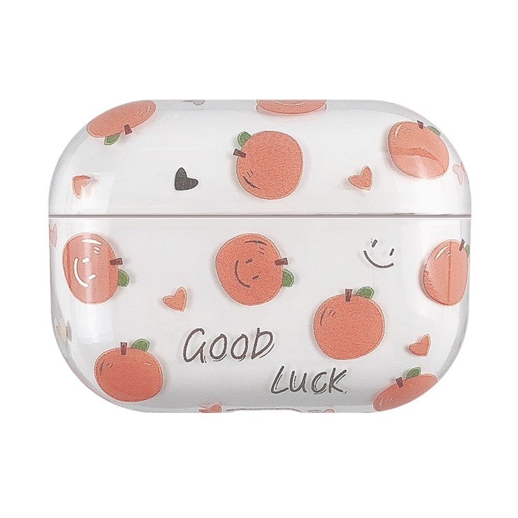 Fruits Printing Skin PC Clear Case for Apple AirPods Pro - Red Apple