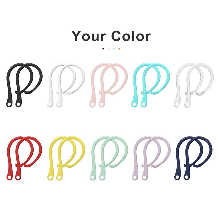 1 Pair Earphone Anti-lost TPU Rope Strap for Apple AirPods - Black