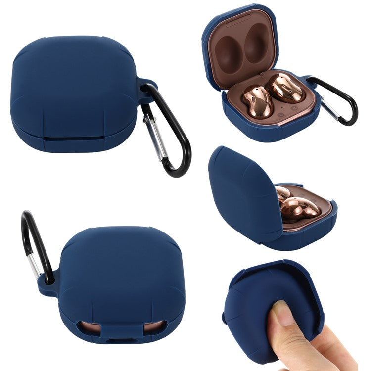 Silicone Protector Earphones Case for Samsung Buds Live / Buds 2 / Buds Pro / Buds Pro 2 - Dark Blue