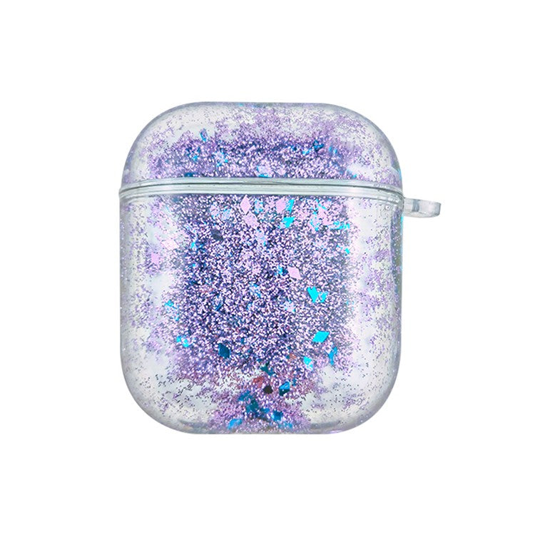 Quicksand PC Clear Case for Apple AirPods with Wireless Charging Case (2019)/Charging Case (2019)/(2016) - Purple