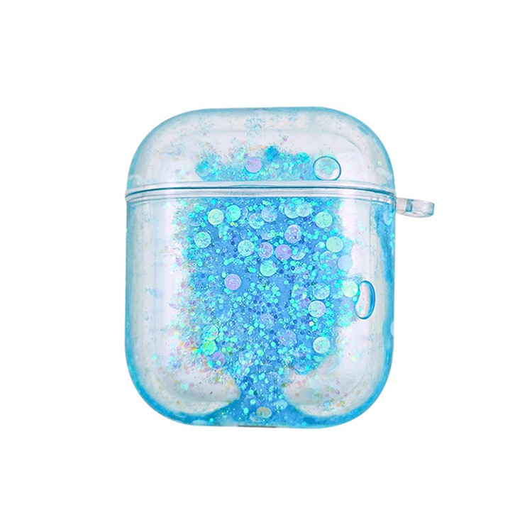 Quicksand PC Clear Case for Apple AirPods with Wireless Charging Case (2019)/Charging Case (2019)/(2016) - Dark Blue