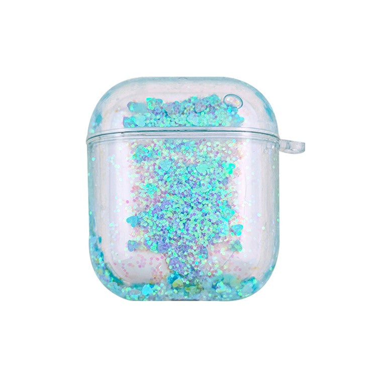 Quicksand PC Clear Case for Apple AirPods with Wireless Charging Case (2019)/Charging Case (2019)/(2016) - Baby Blue