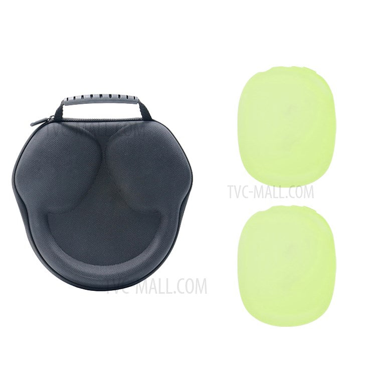 Silicone Over Ear Headphone Case + Protective Sleeve Bag for AirPods Max 2024 (USB-C) / Max - Green