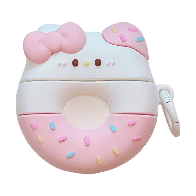 For AirPods Pro 2 / Pro Lovely Bowknot Donut Earphone Case PVC Protective Cover