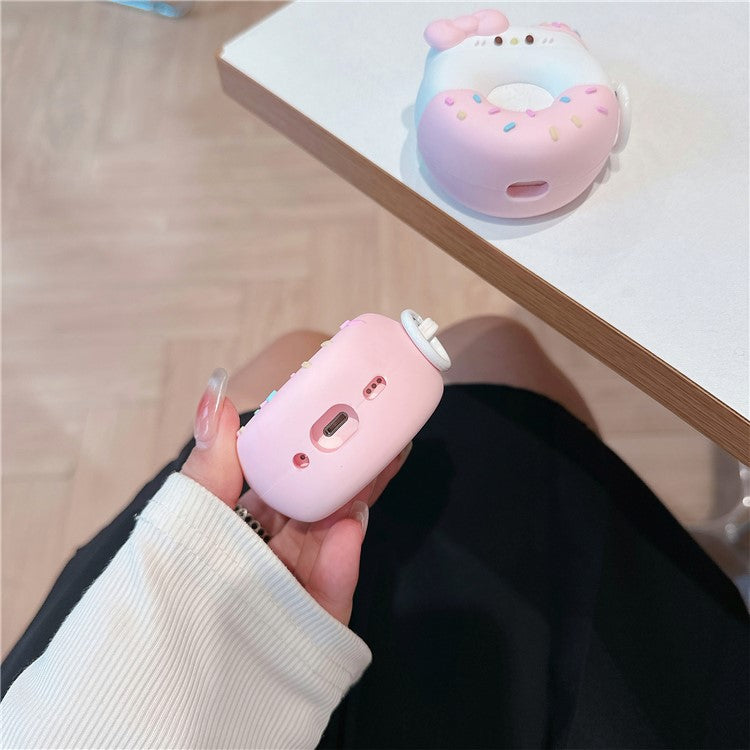 For AirPods Pro 2 / Pro Lovely Bowknot Donut Earphone Case PVC Protective Cover