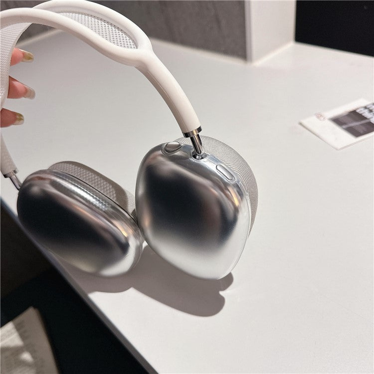 For AirPods Max 2024 (USB-C) / Max 1 Pair Electroplating TPU Earmuff Shell Headphone Protective Cover