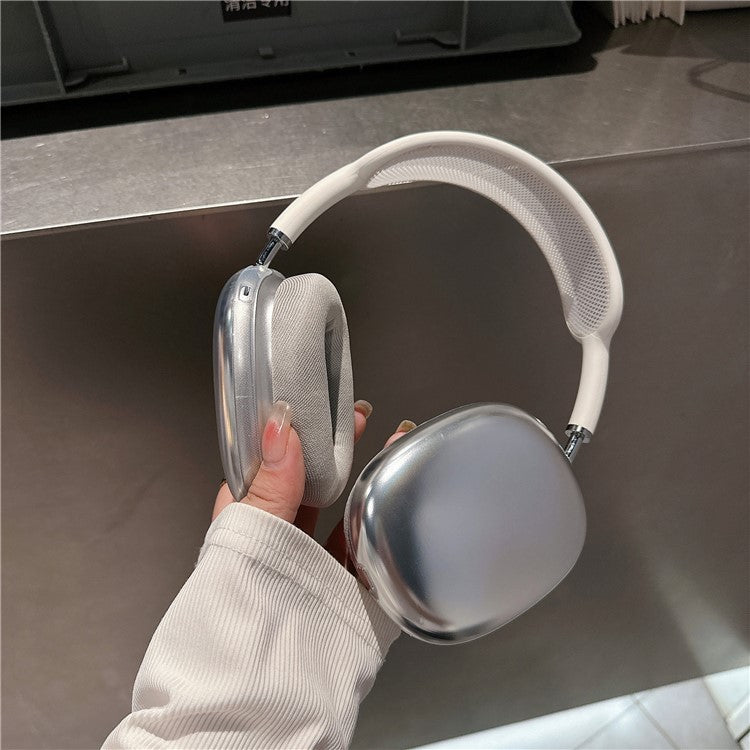 For AirPods Max 2024 (USB-C) / Max 1 Pair Electroplating TPU Earmuff Shell Headphone Protective Cover